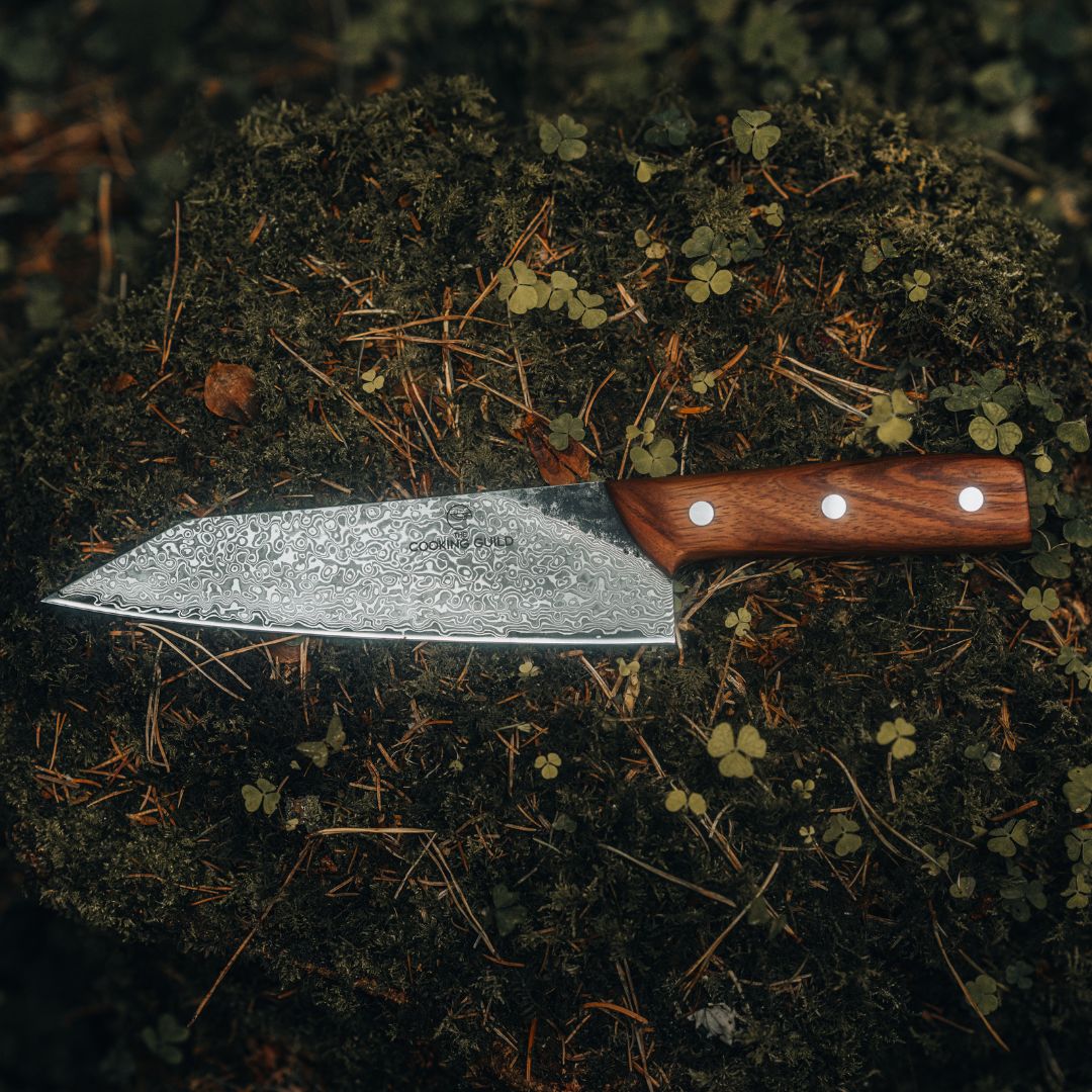 Guild 6th Bushcraft Damascus  7" Bunka