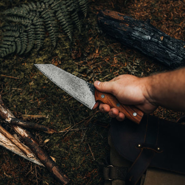 Guild 6th Bushcraft Damascus  7" Bunka
