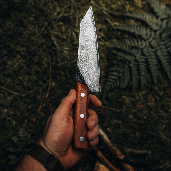 Guild 6th Bushcraft Damascus  7" Bunka